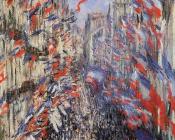 克劳德莫奈 - Rue Montorgeuil 30th of June 1878